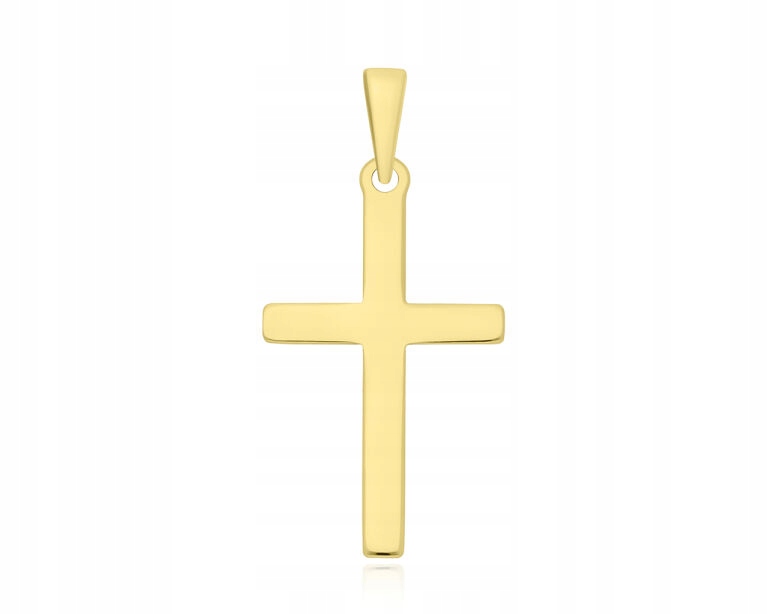 Zlatý křížek 585 Hladký Gravírování Na svatém přijímání Na Křtiny 14k