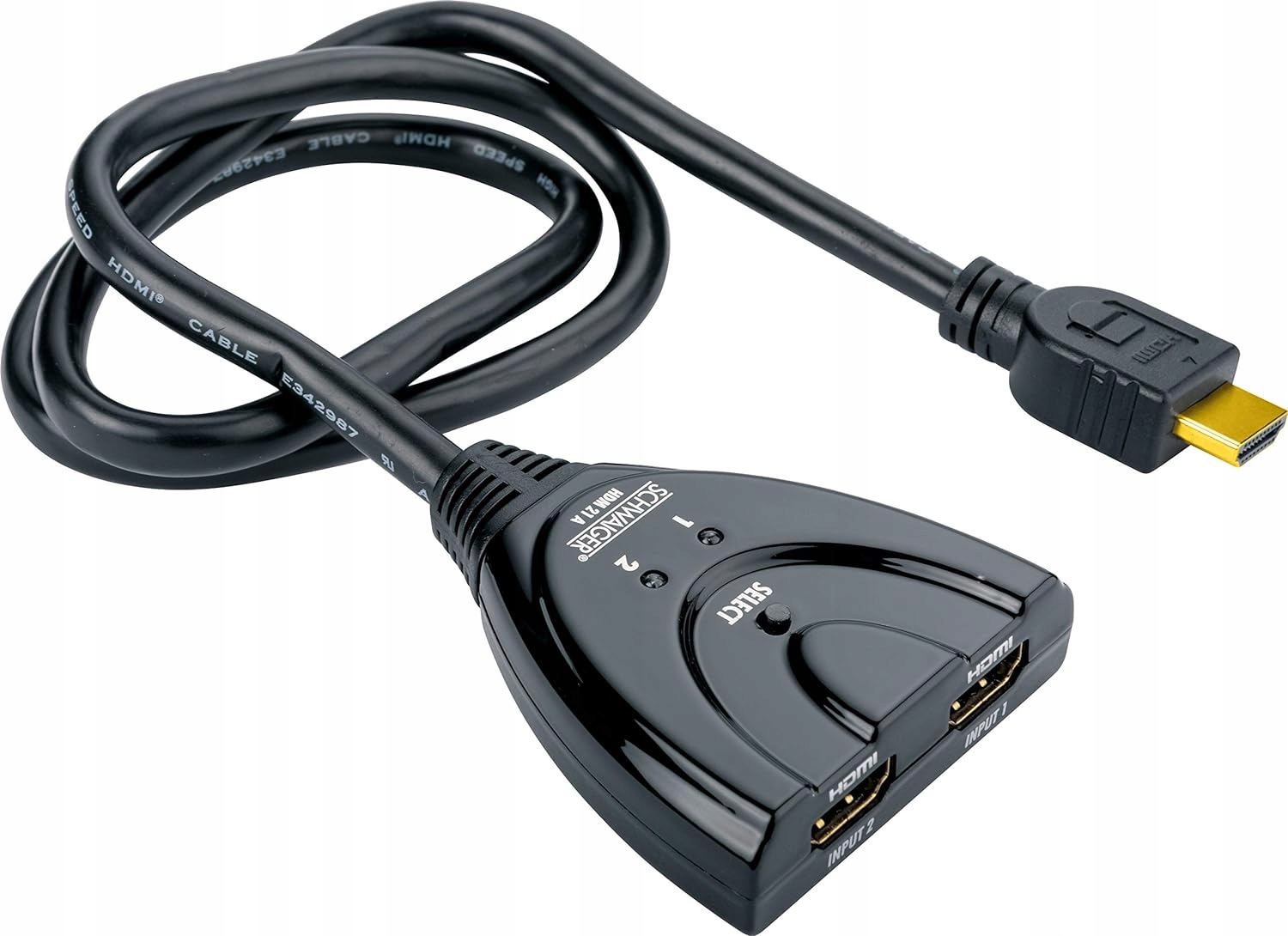Kabel Schwaiger 531 HDMI 2xin - HDMI 1x out 0,7 m