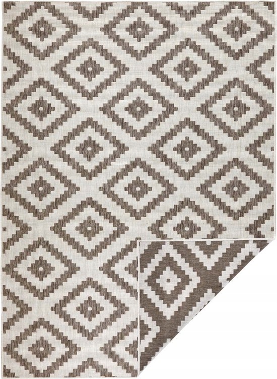 Koberec na terasu Malta hnědý oboustranný 200x290 cm