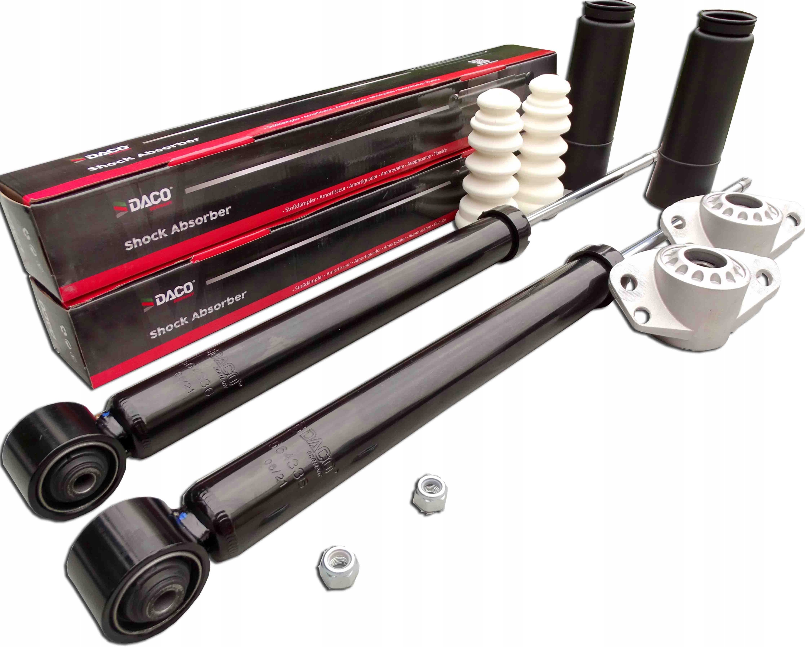 Zestaw 2x AMORTYZATORY TYŁ Odbój Poduszki Osłony x2 Do FABIA VW POLO IBIZA