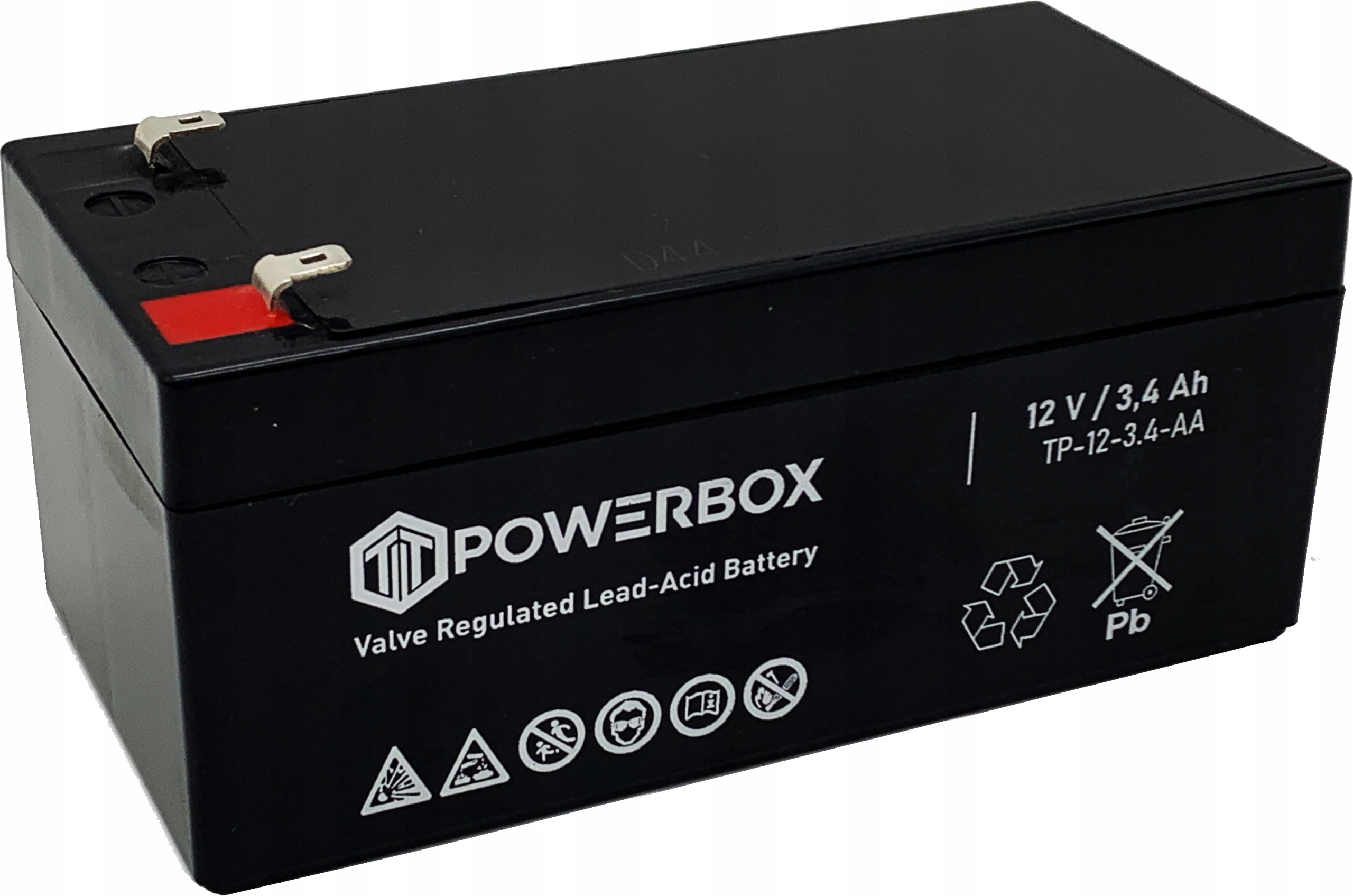 

Akumulator Powerbox 12 V 3,4 Ah do Ups, alarmu