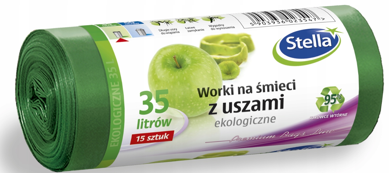 

Stella Worki 30L 15 Zielone z Uszami Ekologiczne