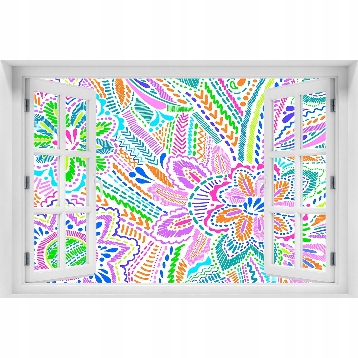 

Okleina 3D Okno Naklejka Kwiecisty wzór 90x60