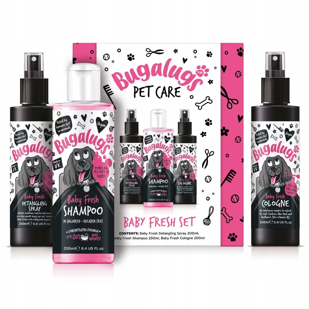 Bugalugs Baby Fresh sada pro štěňata Šampon+kondicionér+parfém