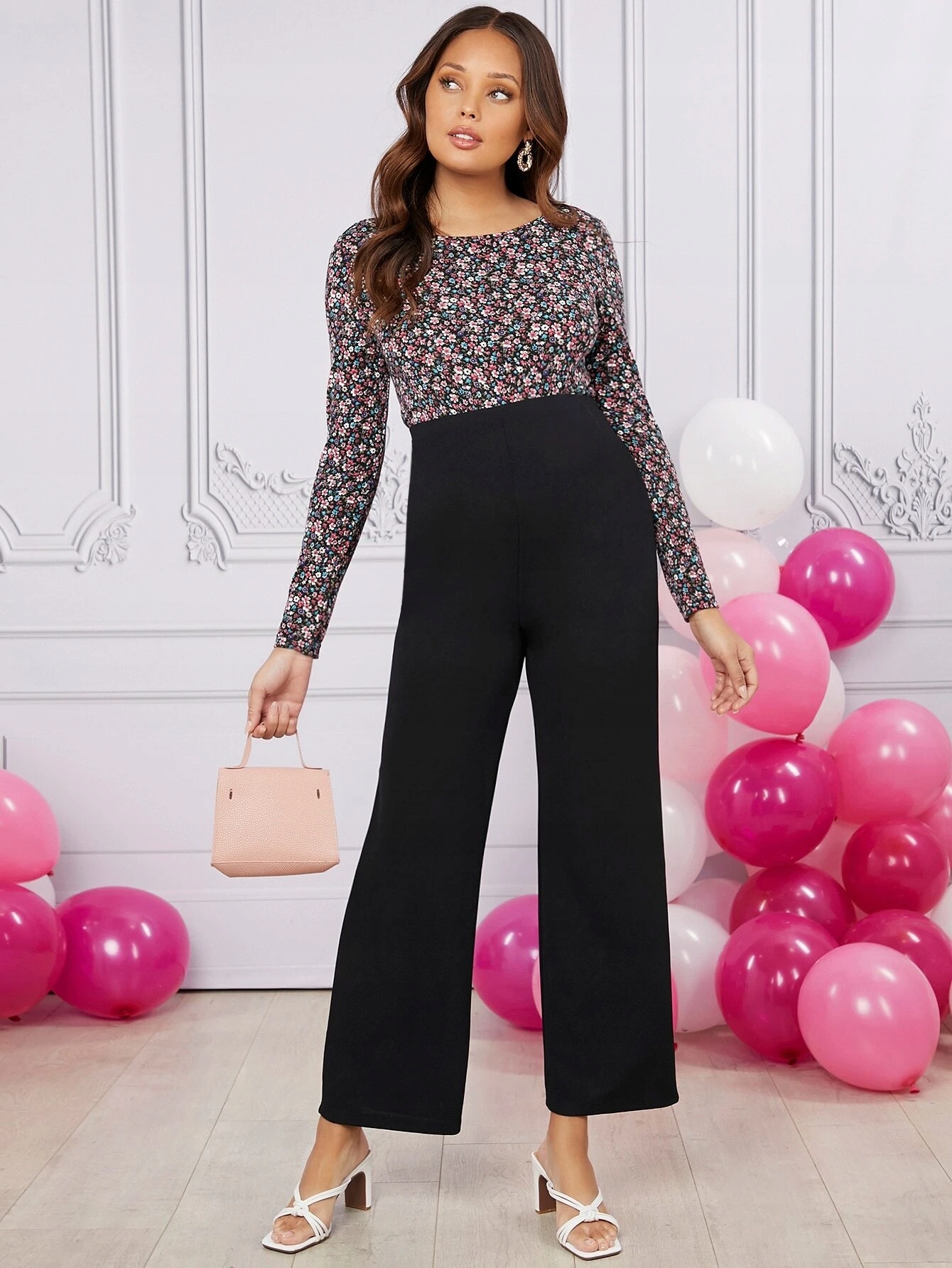 SHEIN SPODNIE CIĄŻOWE ELEGANCKIE CZARNE 40/42 1V7A Marka Shein