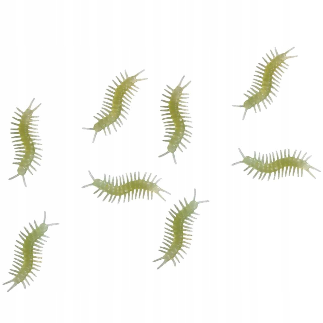 STONOGI świecące HALLOWEEN robak OZDOBA 6cm 8szt