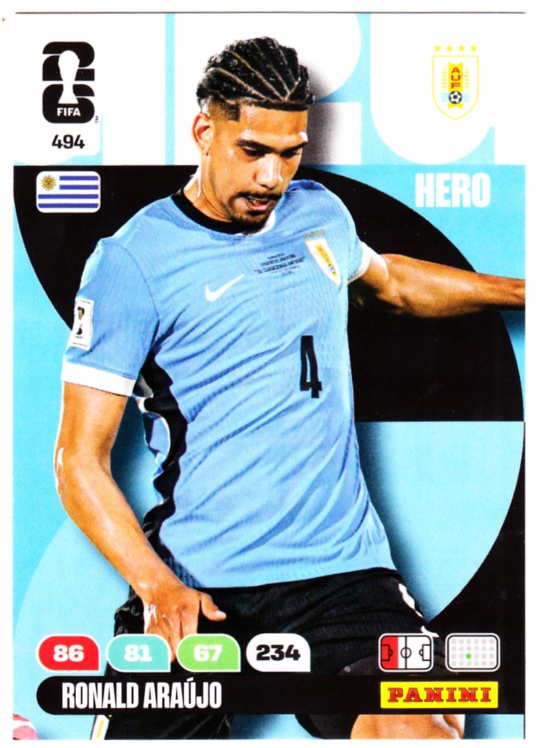 Karta Kolekcjonerska Panini Fifa World Cup 2026 Core Ronald Arajuo 494