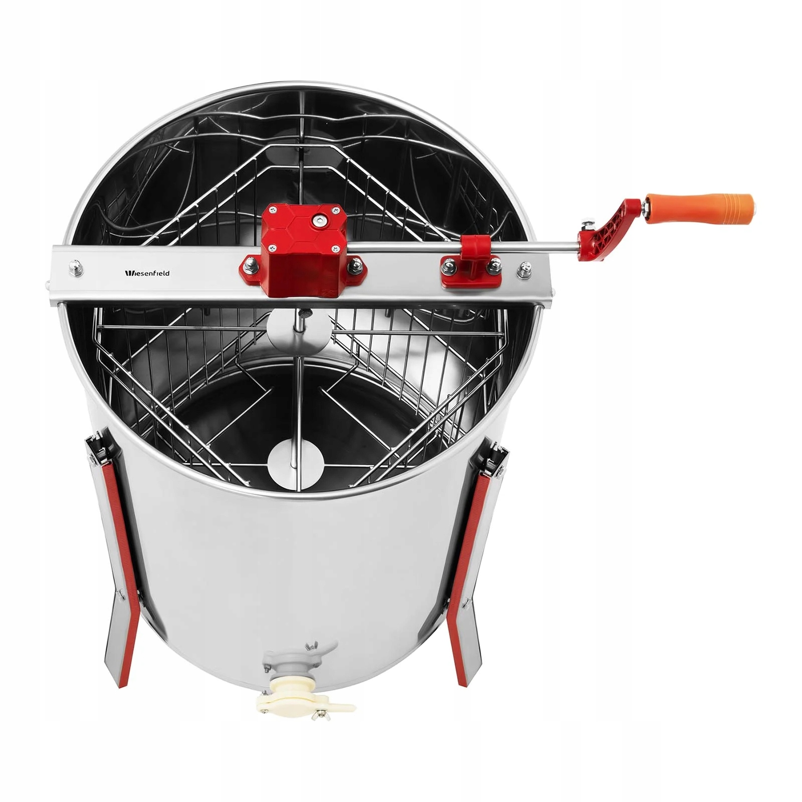 MIODARKA DIAGONALNA WIRÓWKA DO MIODU 4-RAMKOWA RĘCZNA STAL NIERDZEWNA Producent expondo