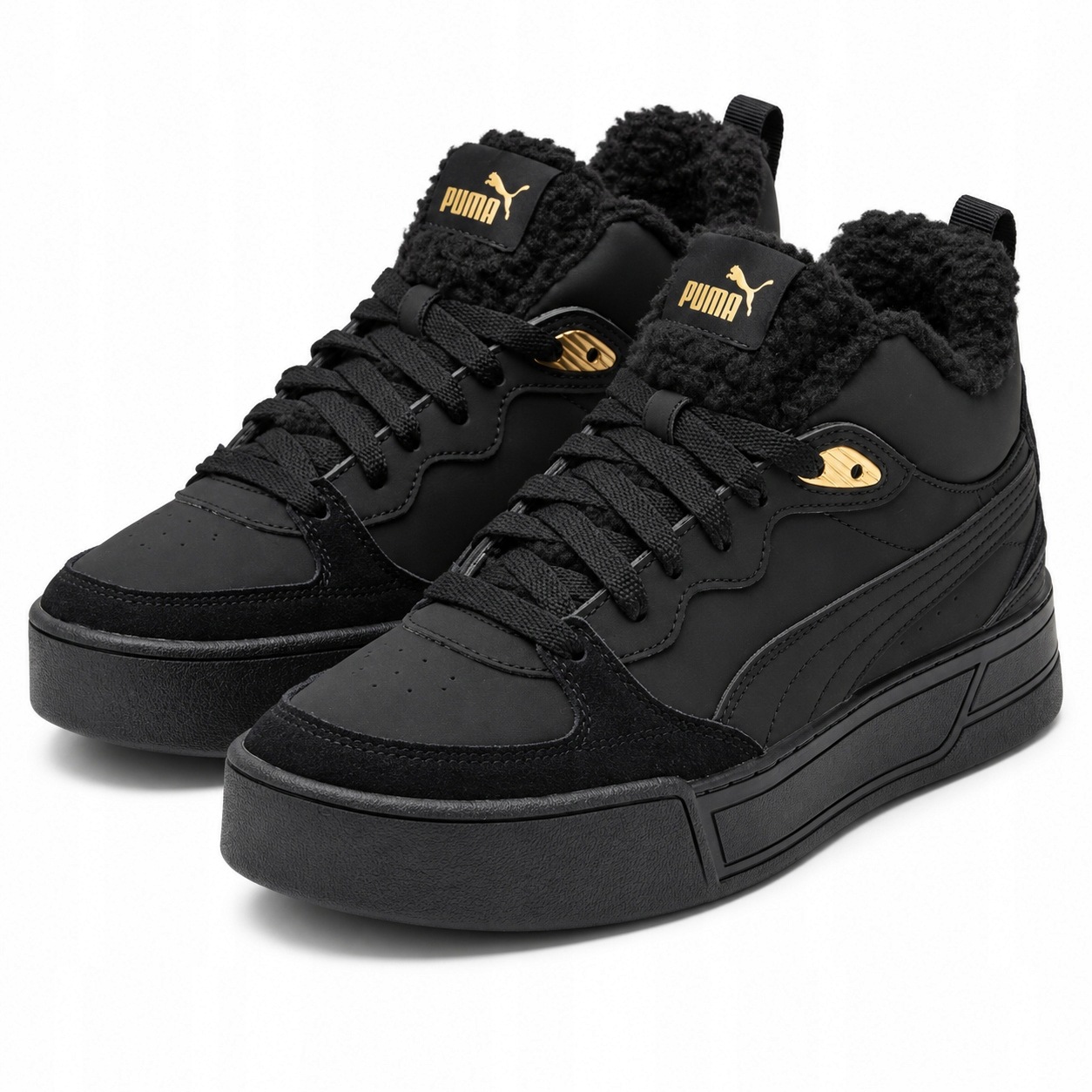 Dámské boty Puma Skye Demi Teddy zateplené vysoké černé, vel. 39