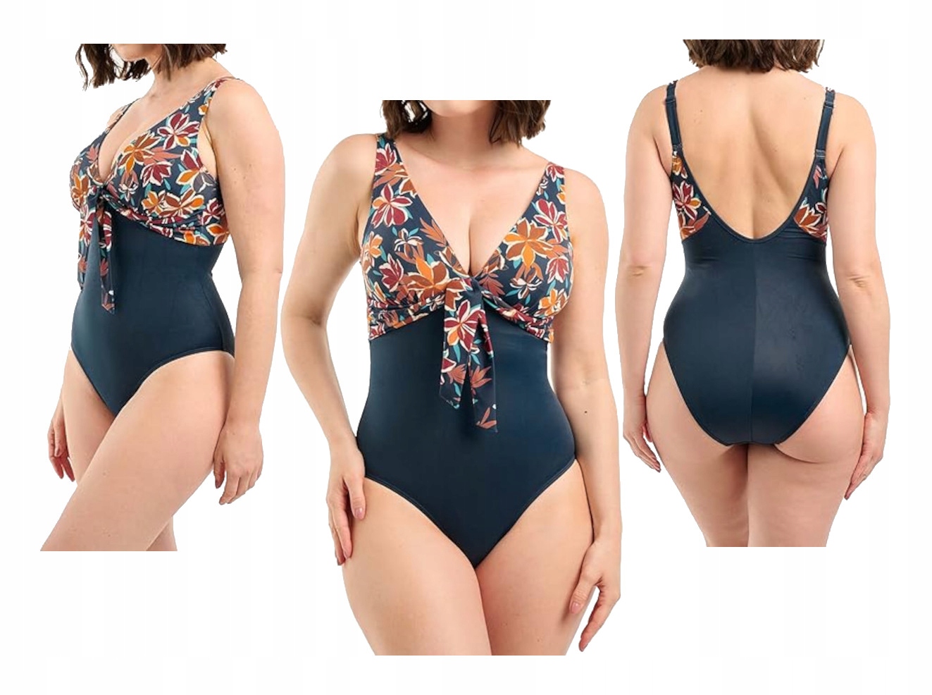 Dámské Plavky Sans Complexe Staycation, Květované, Modré, Velikost 44/46