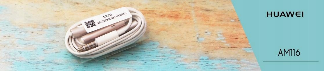 ORYGINALNE UNIWERSALNE DOUSZNE SŁUCHAWKI HUAWEI AM116 P10 P30 3,5mm Marka Huawei