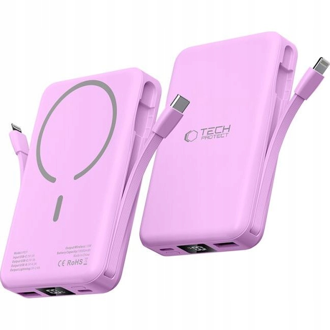 Indukční powerbanka pro MagSafe, Qi, Tech-Protect, přenosná s Usb-c kabelem