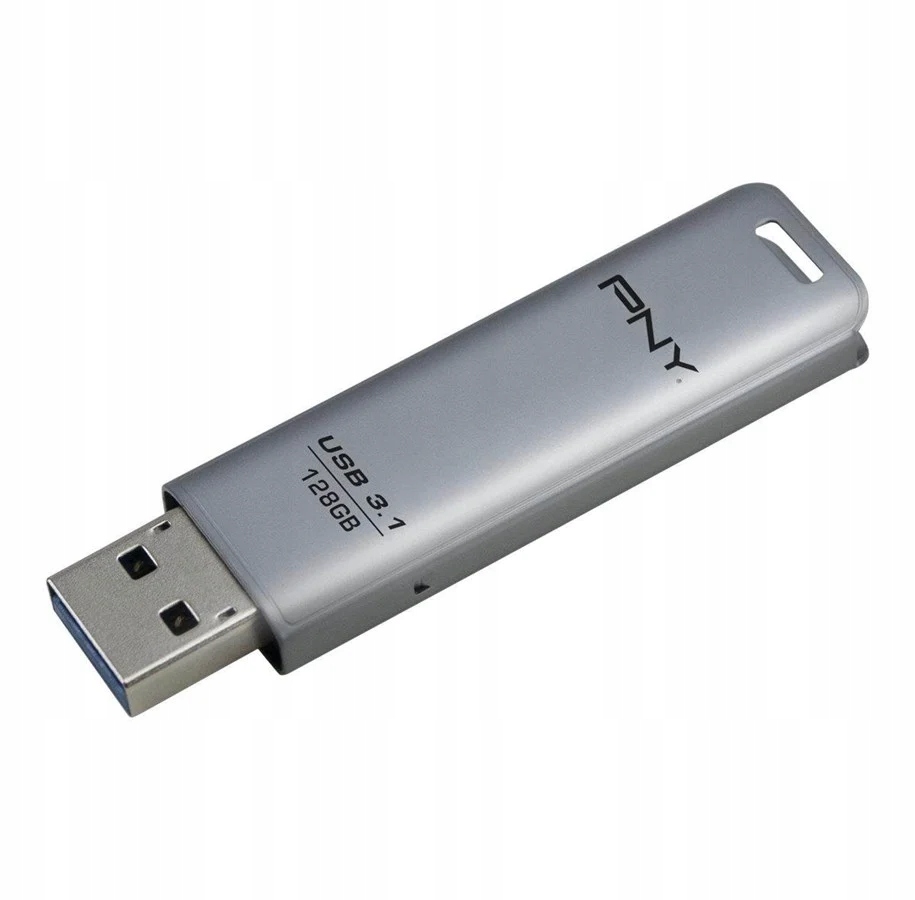 SZYBKI PENDRIVE USB PNY 128GB USB 3.1 ELITE METAL Kolor srebrny
