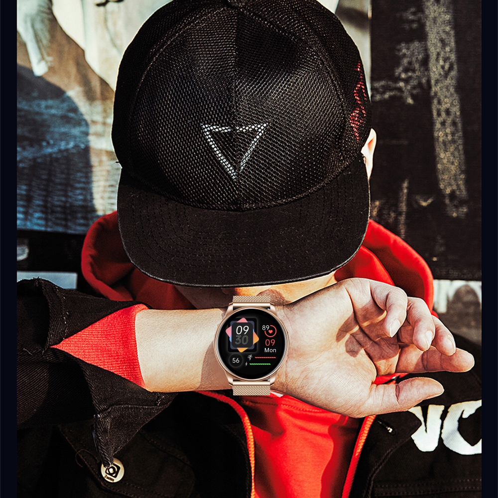 SMARTWATCH DAMSKI DLA KOBIETY ROZMOWY POWIADOMIENIA SPORT PULS MENU PL Transmisja danych brak