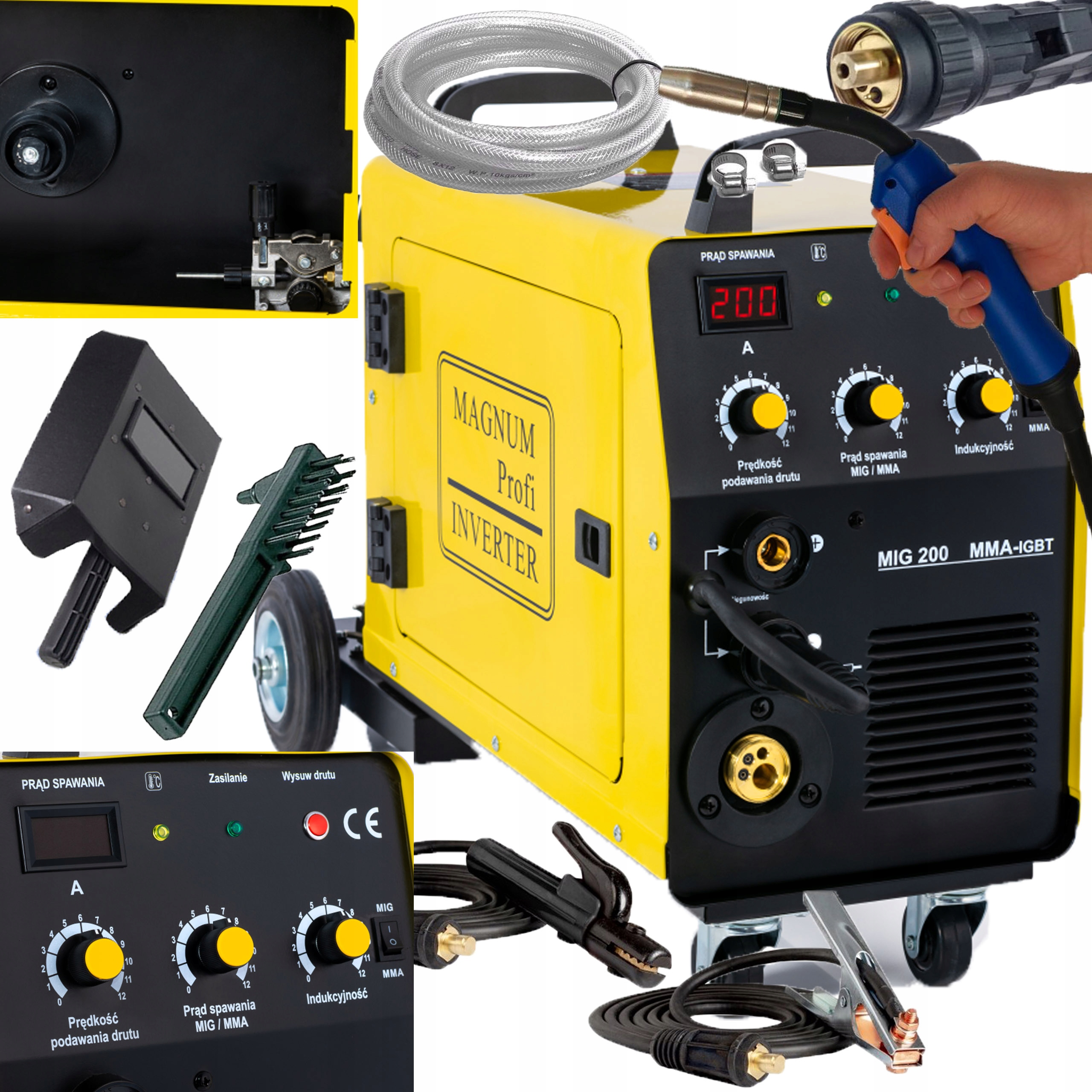Spawarka Magnum Mig 200 Kn Mma migomat 2w1 200A