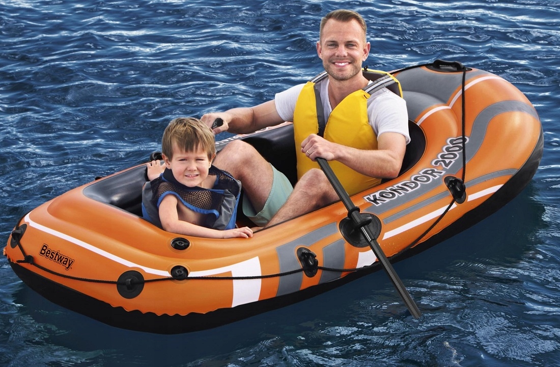 WIELKI 2os PONTON + WIOSŁA + POMPKA BESTWAY 61062 Kolor inny kolor