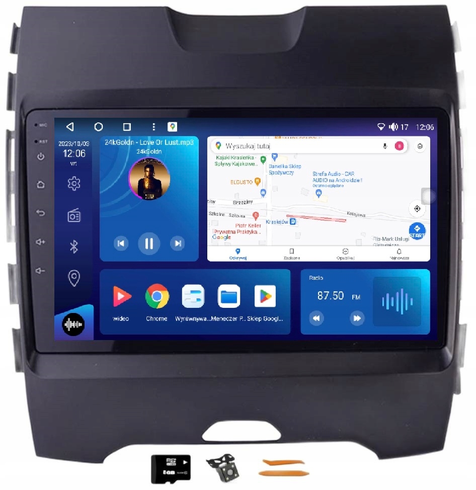 Radio Android Nawigacja XQ8120S Qled Carplay Lte Gps Ford Edge S-max 15-18