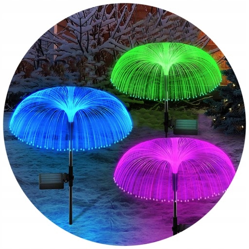 2x LAMPA SOLARNA OZDOBA OGRODOWA RGB MEDUZA LAMPKA MULTICOLOR