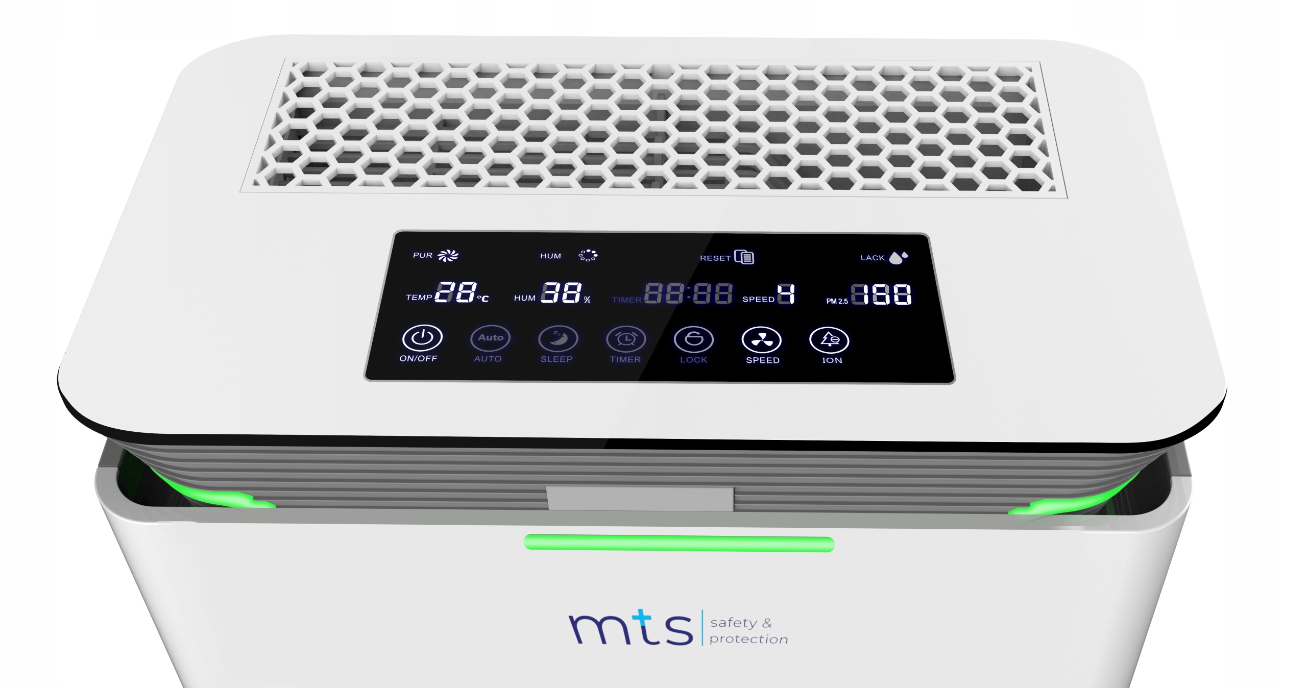 CICHY OCZYSZCZACZ POWIETRZA PureAIR A350 80m² HEPA H13 JONIZATOR NAWILŻACZ Marka MTS