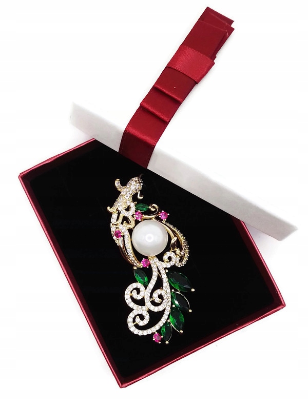 Luxusní Brož S Ptákem Brož , 14K Zlato Dárek Krabička