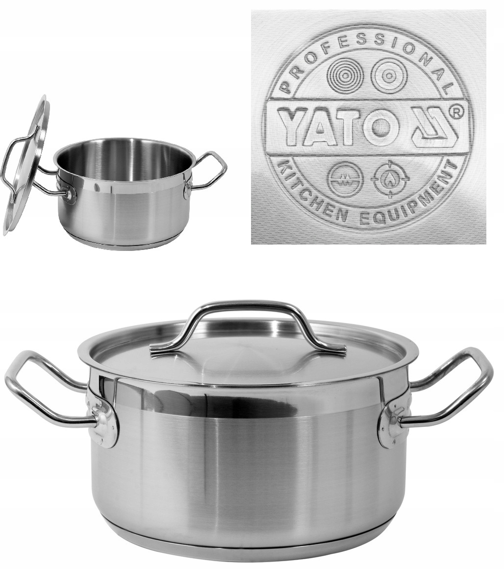 Hrnec S Poklicí Z Z Nerezové Oceli 20X10,5 CM 3,3 L Yato YG-00040