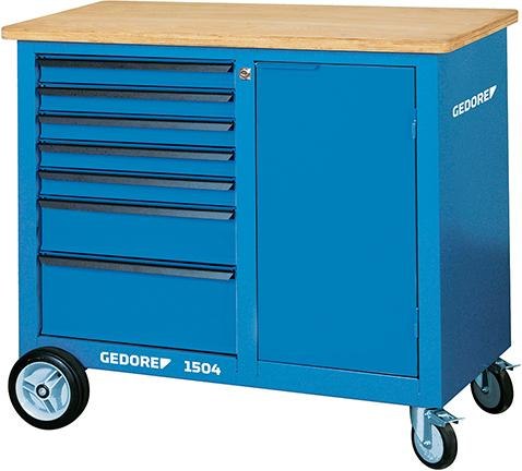 Pojizdny pracovni stul, 7 zasuvek 1100x550x985mm Gedore