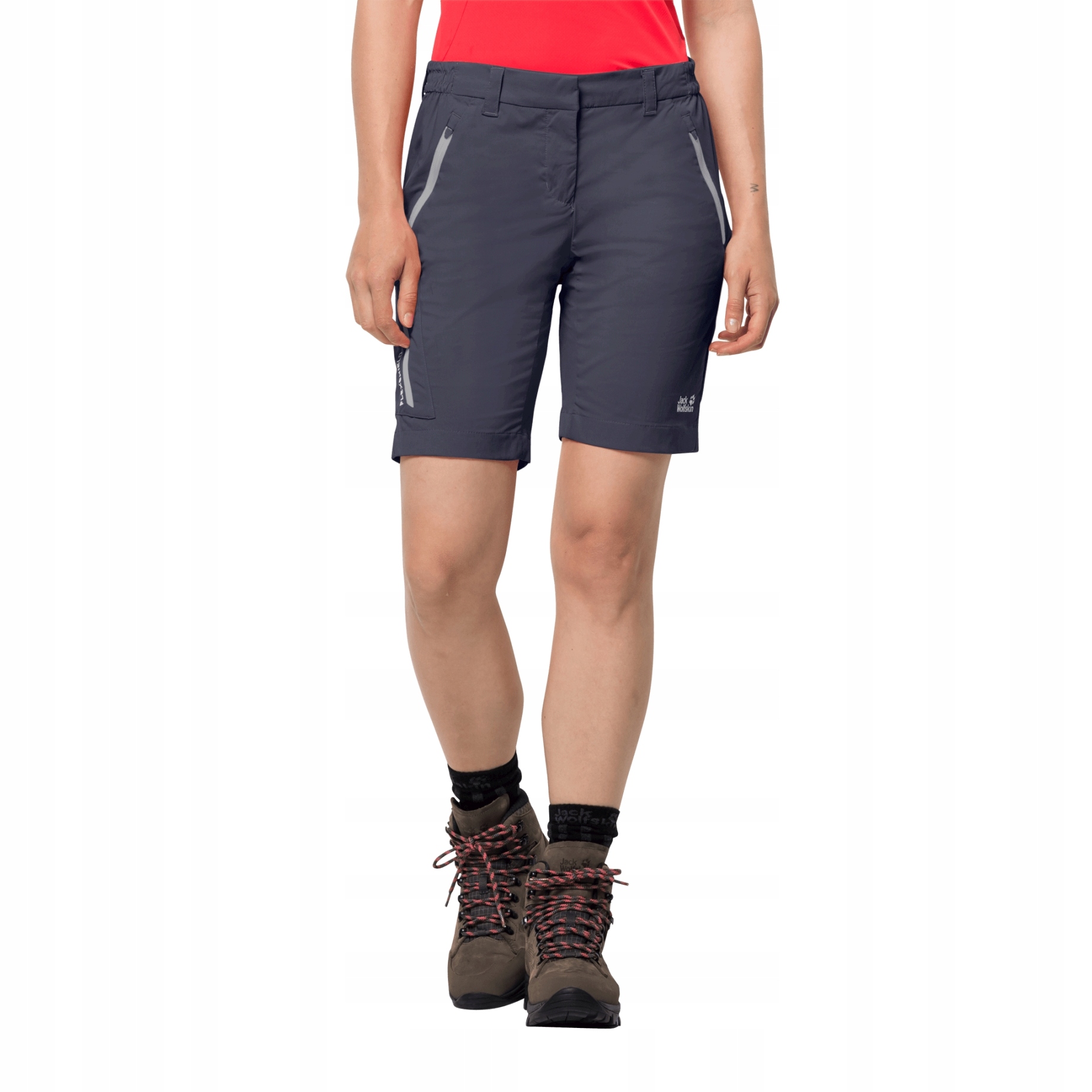 Damskie spodenki turystyczne Jack Wolfskin Overland Shorts W graphite 34
