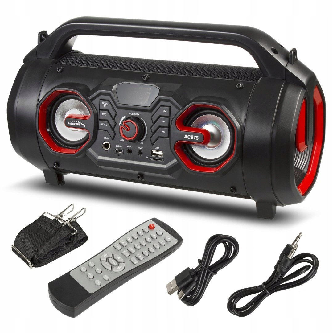 Głośnik przenośny Audiocore AC875 Bluetooth 5.0 Fm IPX4 30W
