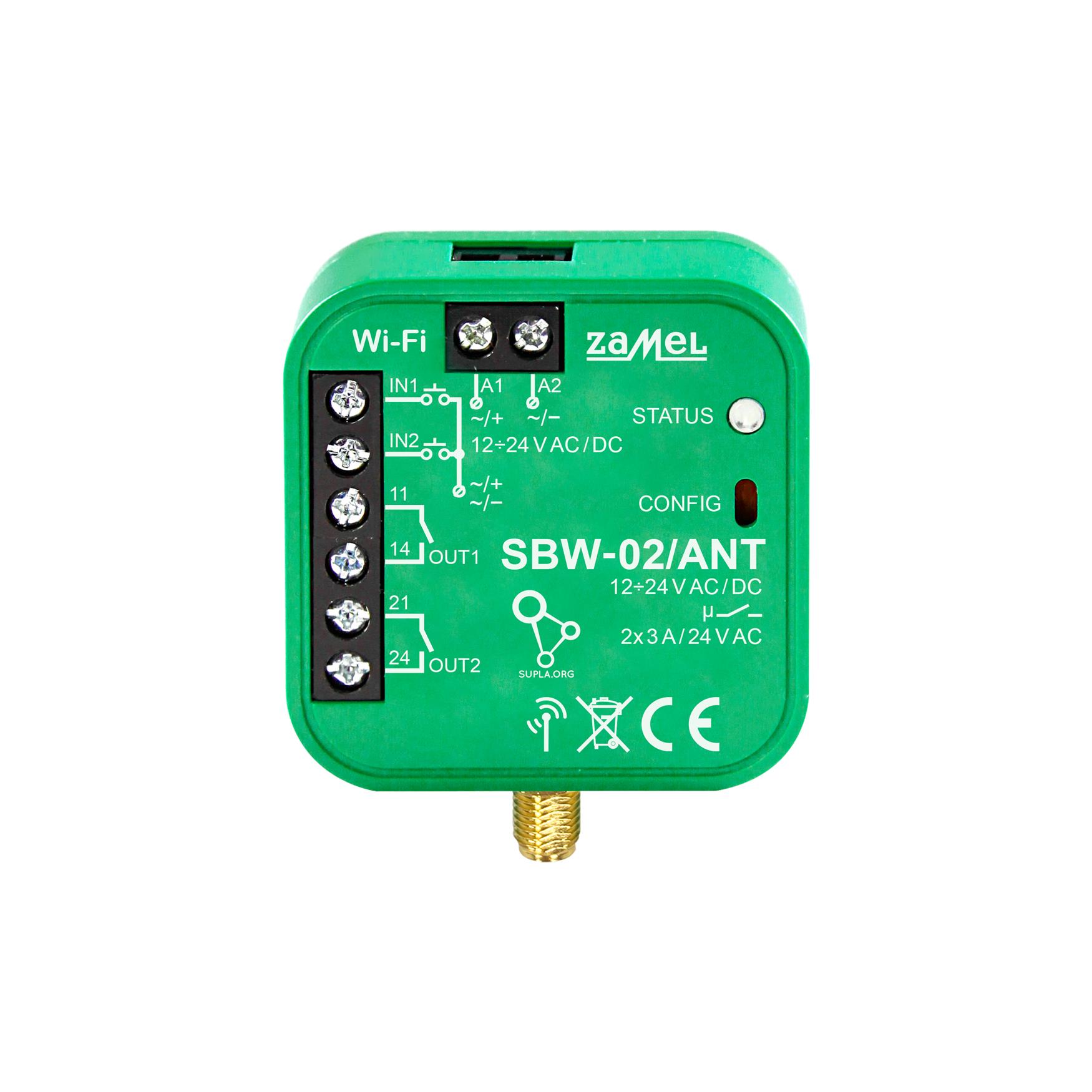 Moduł sterowania bramami WiFi SUPLA SBW-02/ANT inteligentny dom smart home Rodzaj sterownik