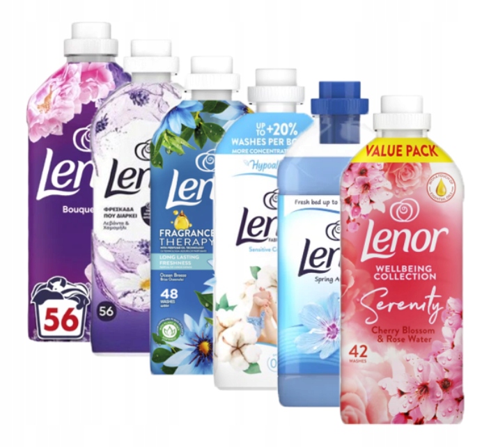 Lenor 1.2L Płyn do płukania 1200ml zestaw 6 szt