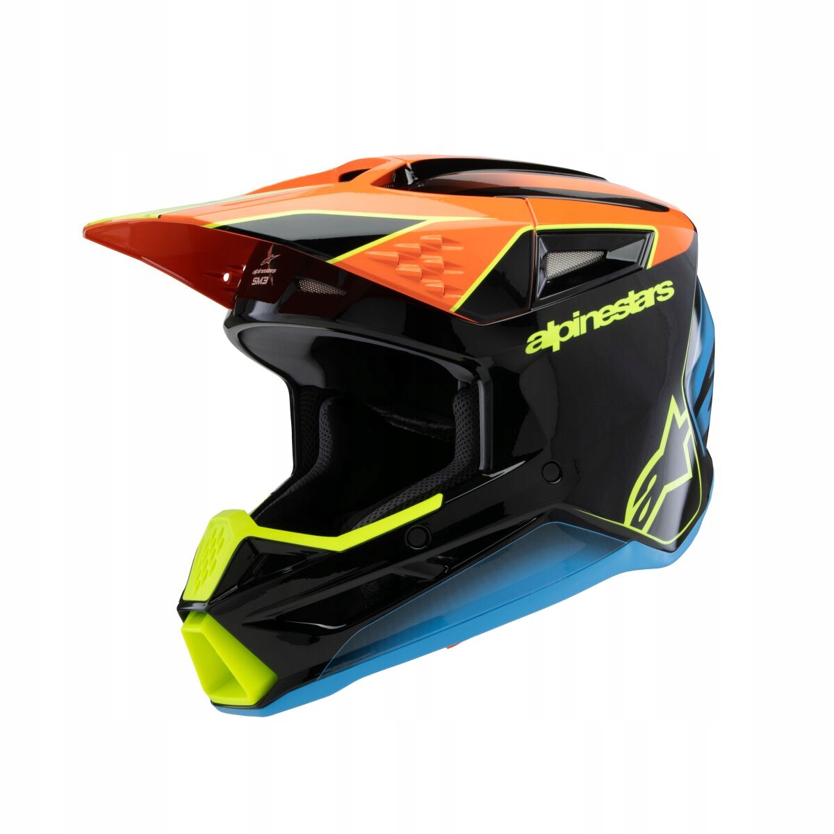 Detská Prilba Na Cross Alpinestars Youth SM3 Fray Bk/o/yw 8301725-1455-YS