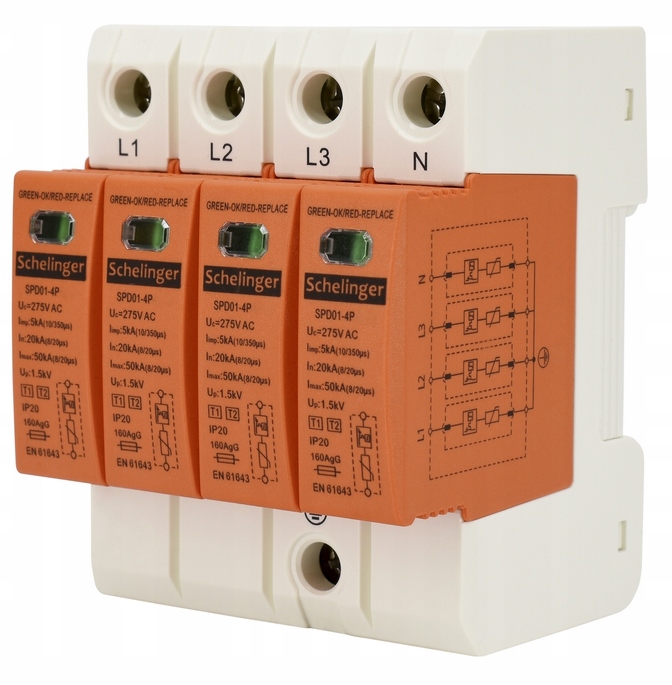 Schelinger Ogranicznik przepięć B+c 4P 5kA Ac