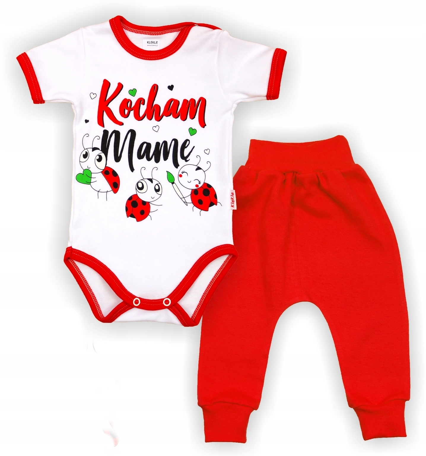 

Komplet Body KrótkiRĘKAW+Legginsy Różne 68 Klekle