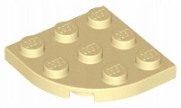 

Lego 30357 płytka zaokrągl 3x3 piaskowy 1 szt N