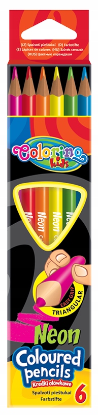 

Colorino Kredki Trójkątne Neonowe