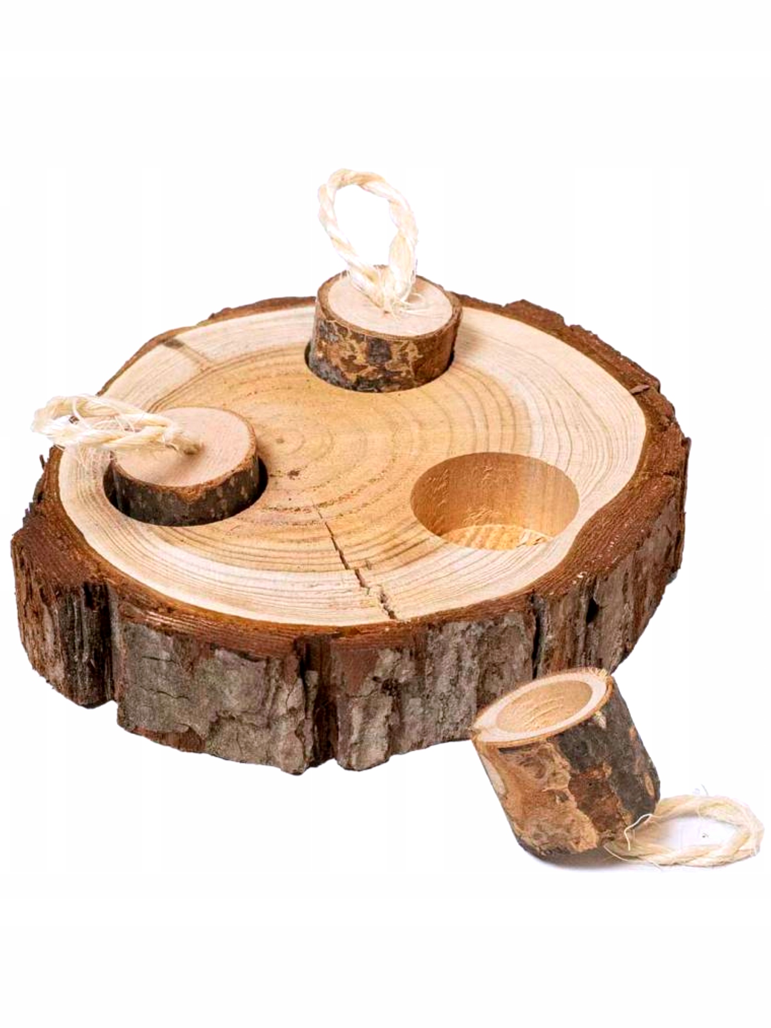 Dřevěné Puzzle z kůry Papoušek Puzzle z přírodního dřeva