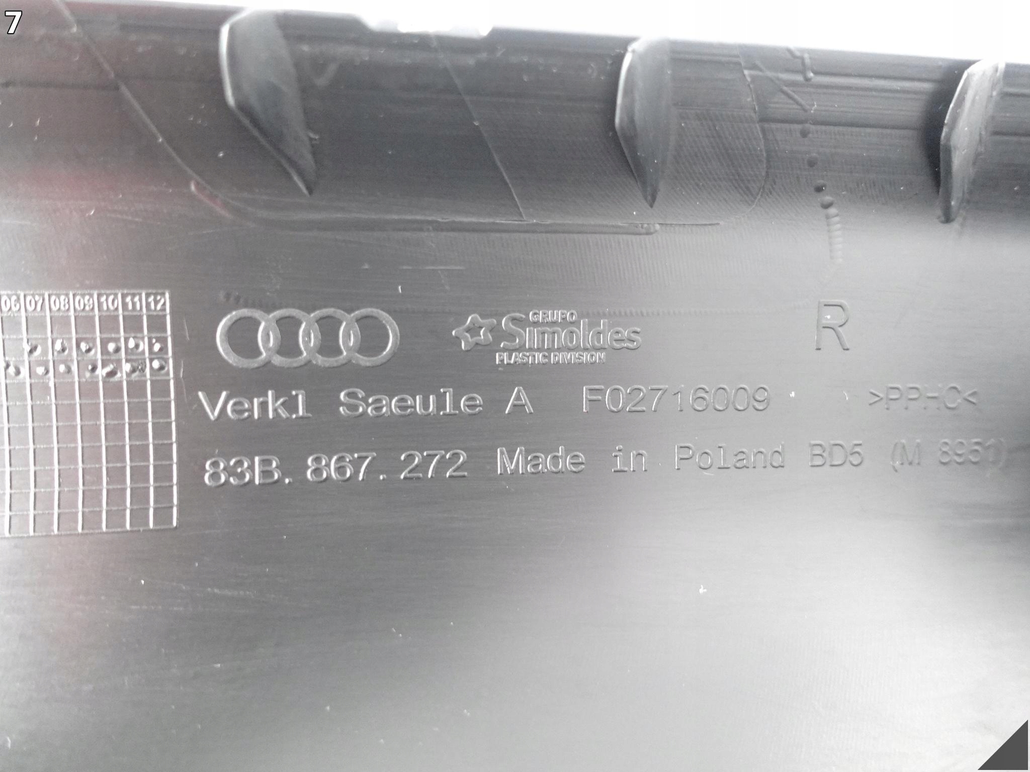 AUDI Q3 83A F3 18-25 cover moulding side threshold pillar A front right 4PK