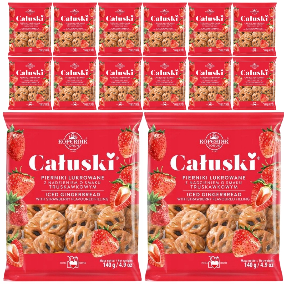 Kopernik Celokvětý Perníky glazované s jahodovou náplní 140 g x 14 ks