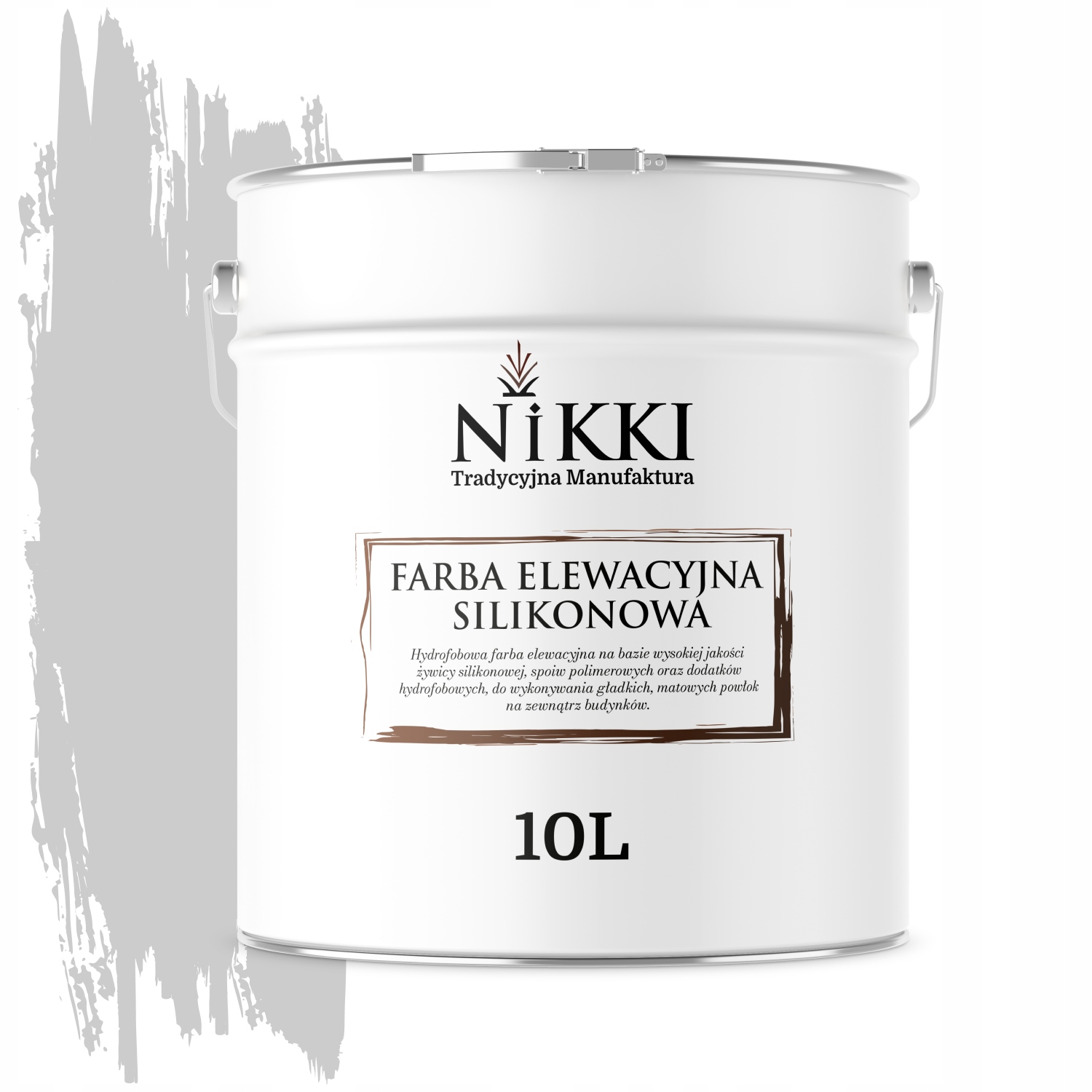 Vonkajšia Fasádna Silikónová Fasádna Farba 10 L Šedá Svetlá F262 Uv