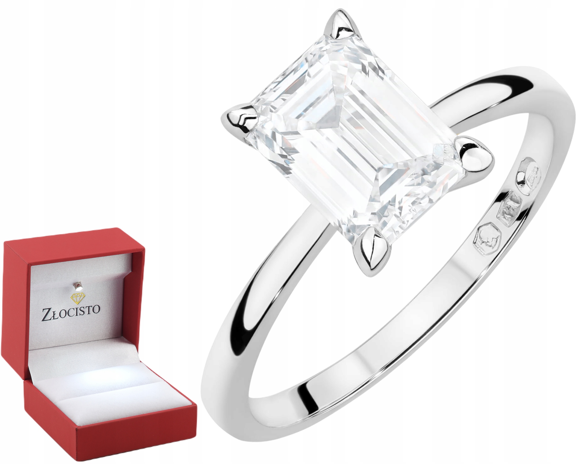 Prstýnek Z Bílého Zlata S Diamantem 585 Lab, Moderní Dárek