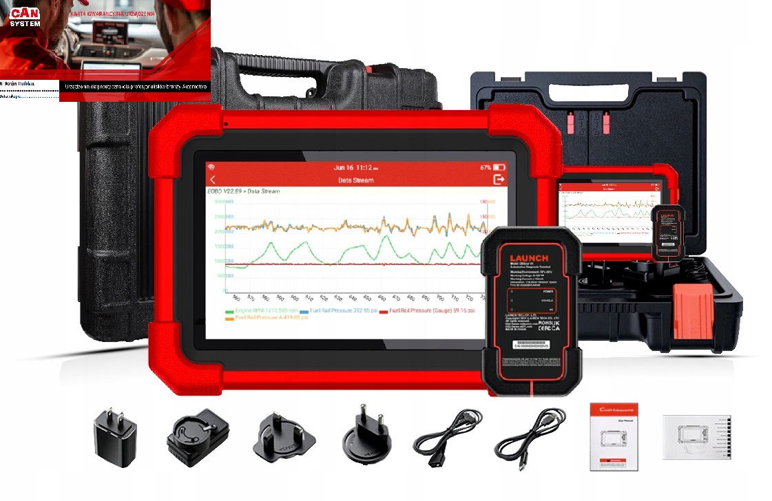 LAUNCH X431 CRP919E BT INTERFEJS SKANER DIAGNOSTYCZNY OBD2 CAN-FD FCA