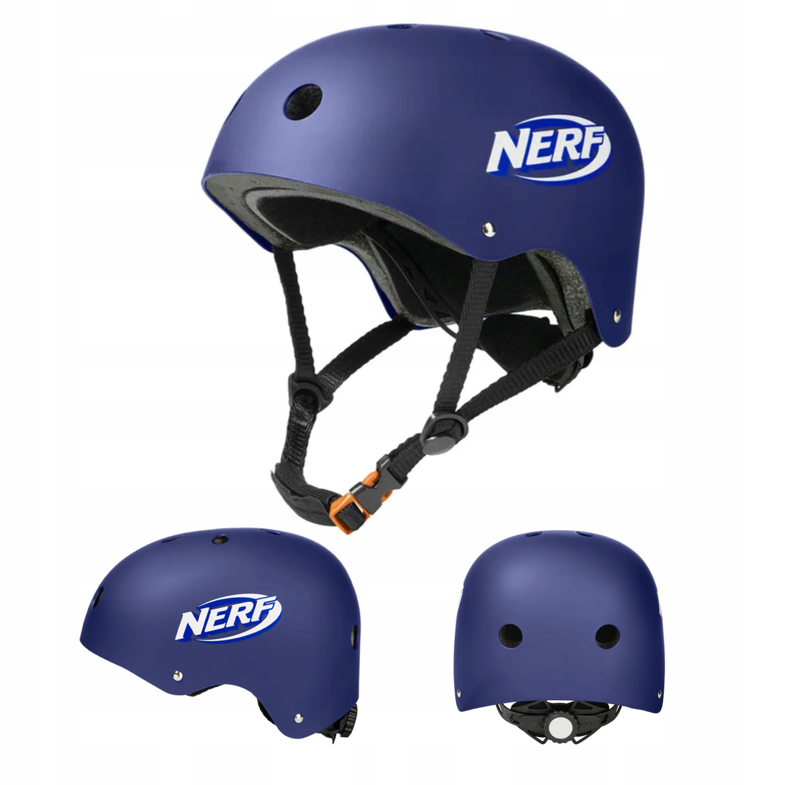 Kask Nerf orzech orzeszek skate bmx rolki na rower hulajnogę niebieski L/XL
