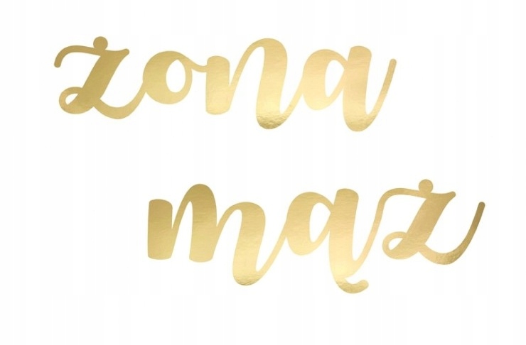 ZAWIESZKI NA KRZESŁA, ŚCIANKĘ MĄŻ ŻONA Złote 2 szt