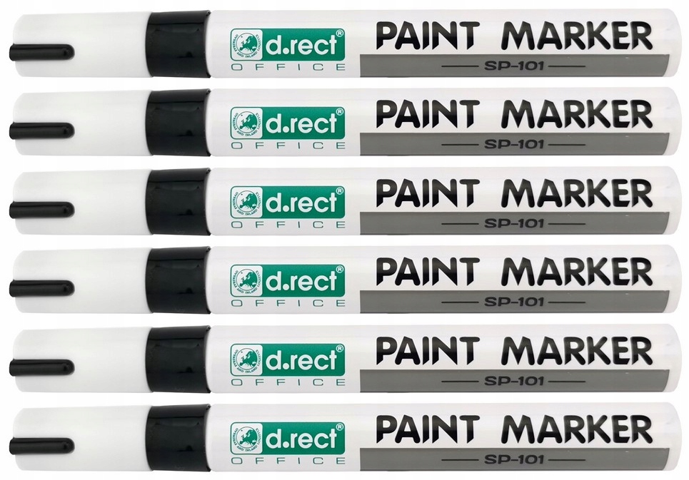 Marker olejowy D.Rect SP-101 okrągła czarny x 6