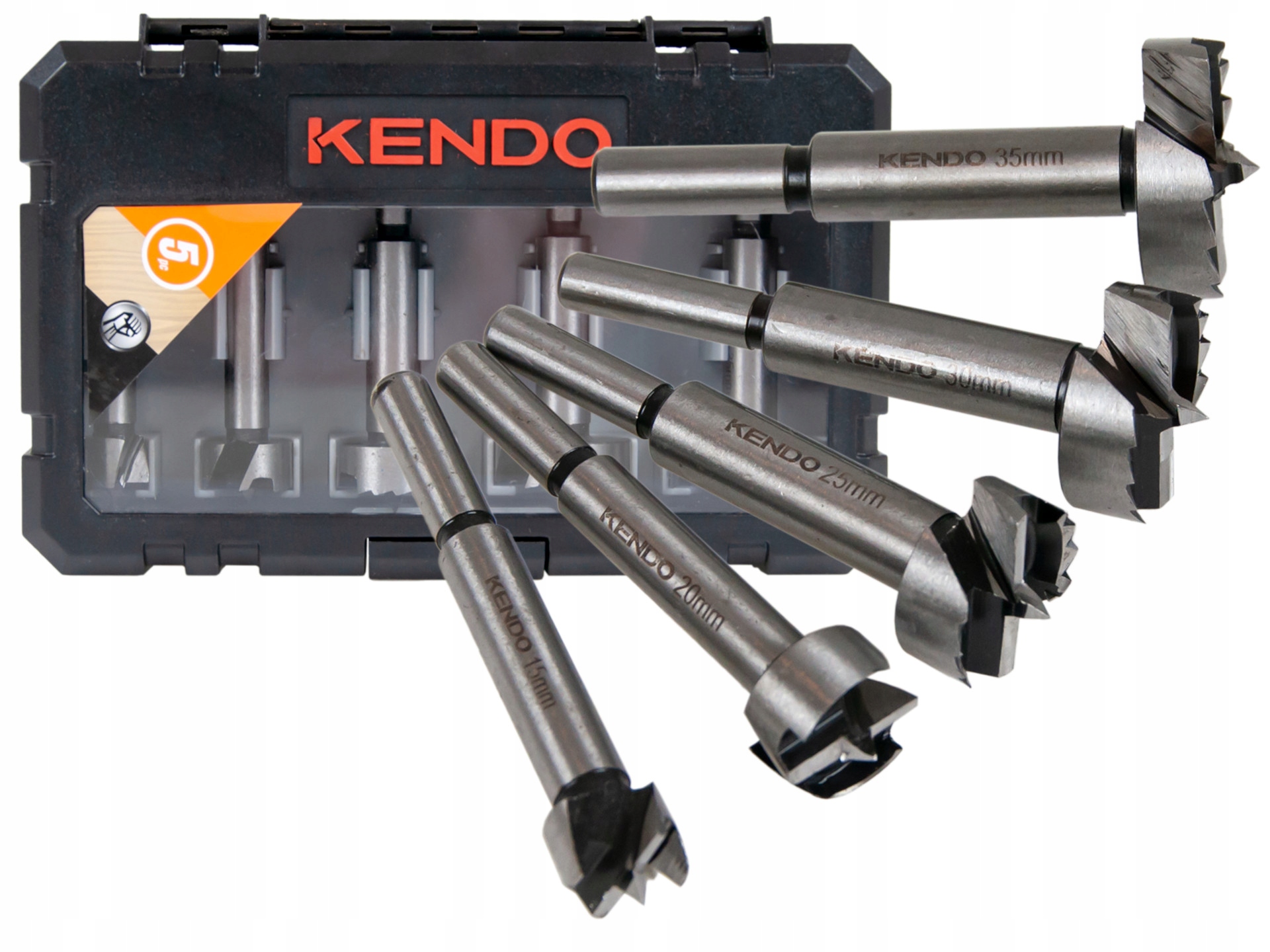 ZESTAW 5 WIERTEŁ FORSTNER PUSZKOWE DO DREWNA 90MM