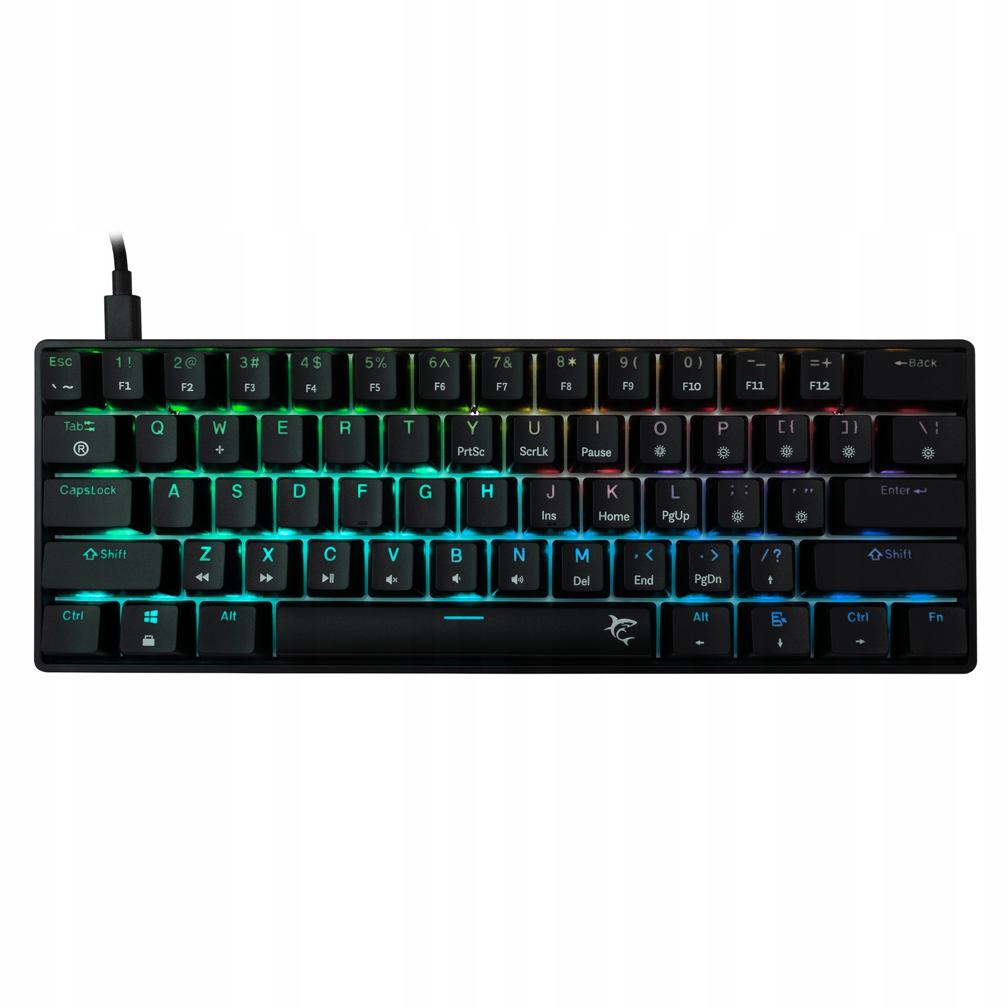 Klawiatura Gamingowa Mechaniczna White Shark Shinobi 2 Rgb Brown Switch