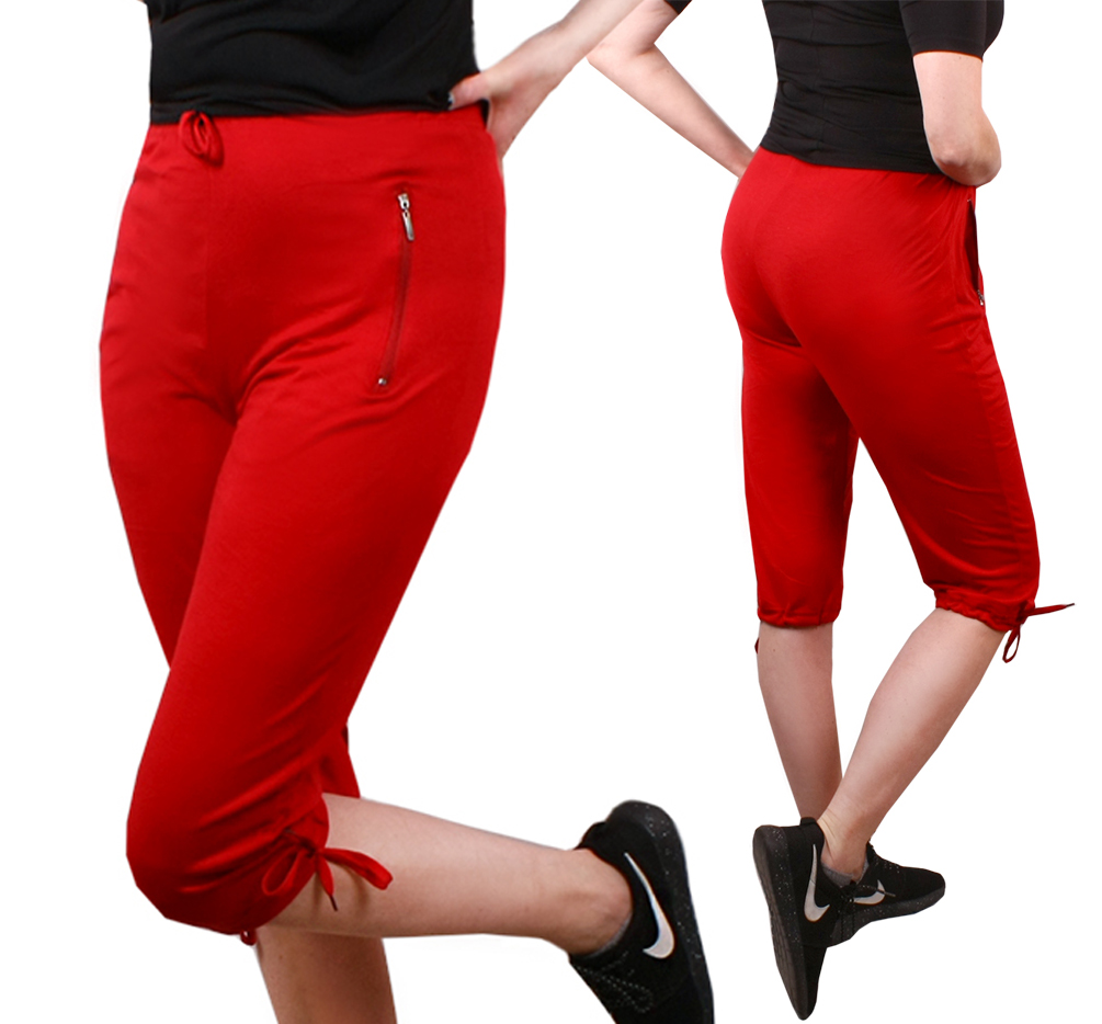 

Spodnie Rybaczki z kieszonkami 8164 czerwon 48 4XL