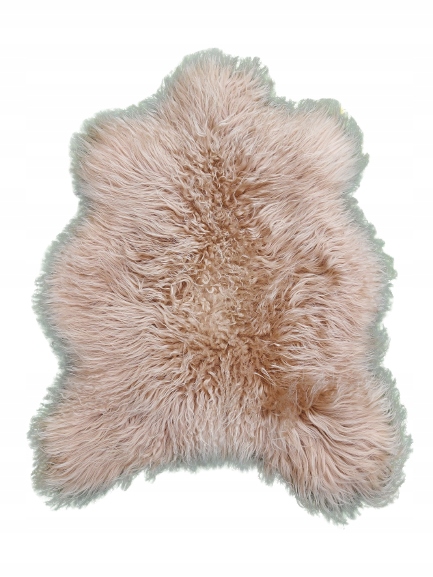 Krémová ovčia koža Béžová Dlhý kučeravý vlas