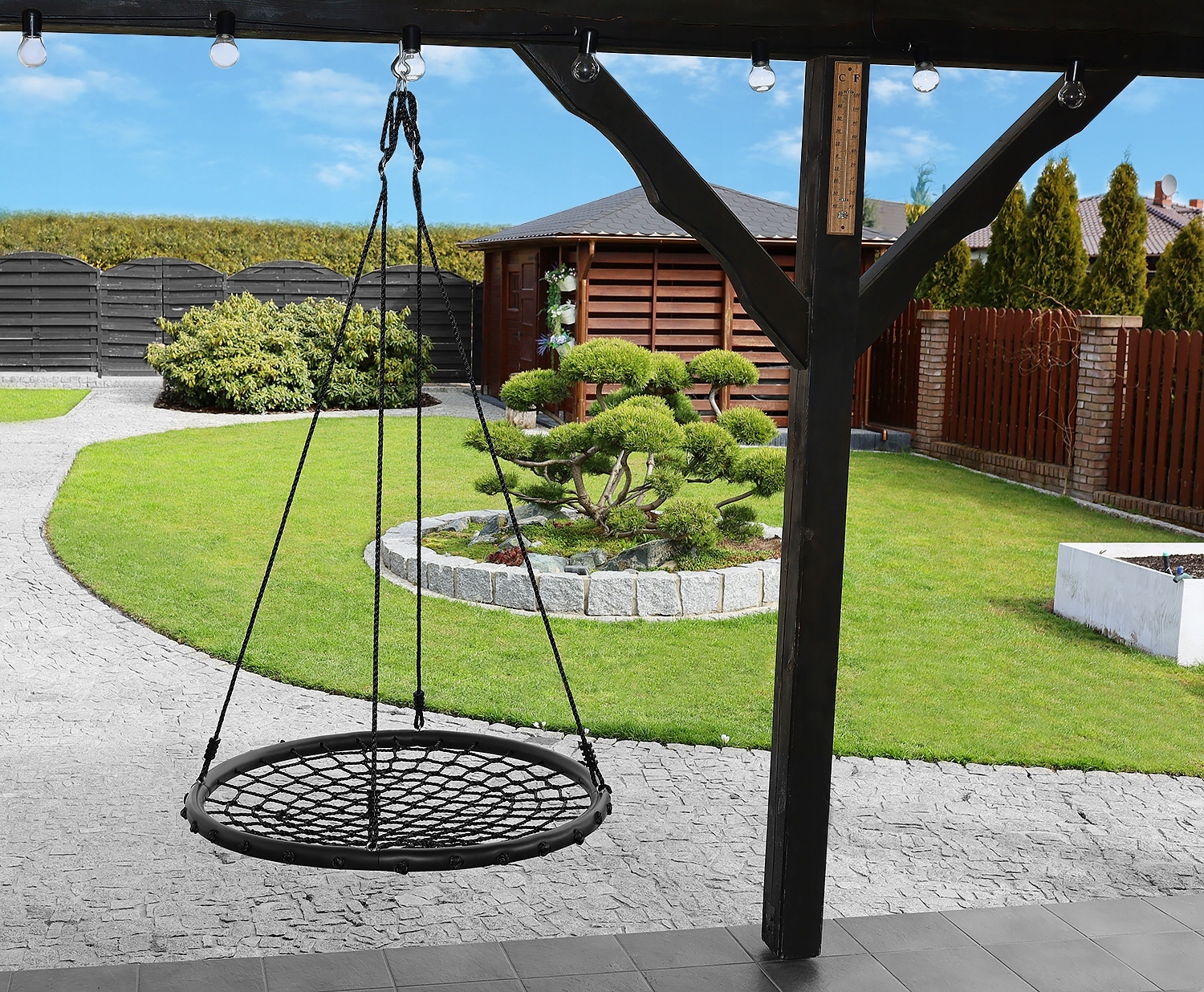 FOTEL OGRODOWY BOCIANIE GNIAZDO SOLIDNA HUŚTAWKA Producent inna