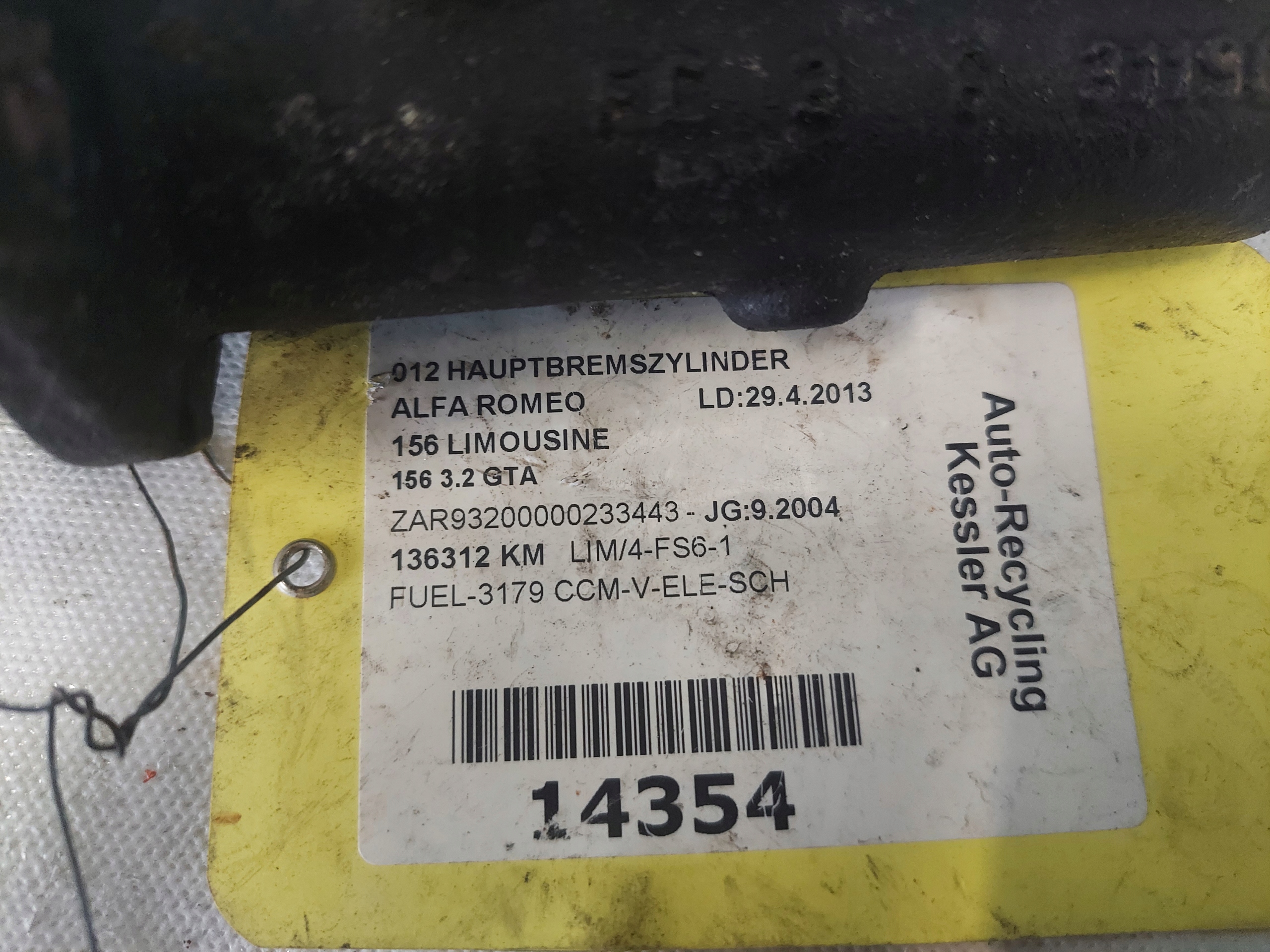 Servofreno ALFA 156 3.2 GTA BOSCH 311902
